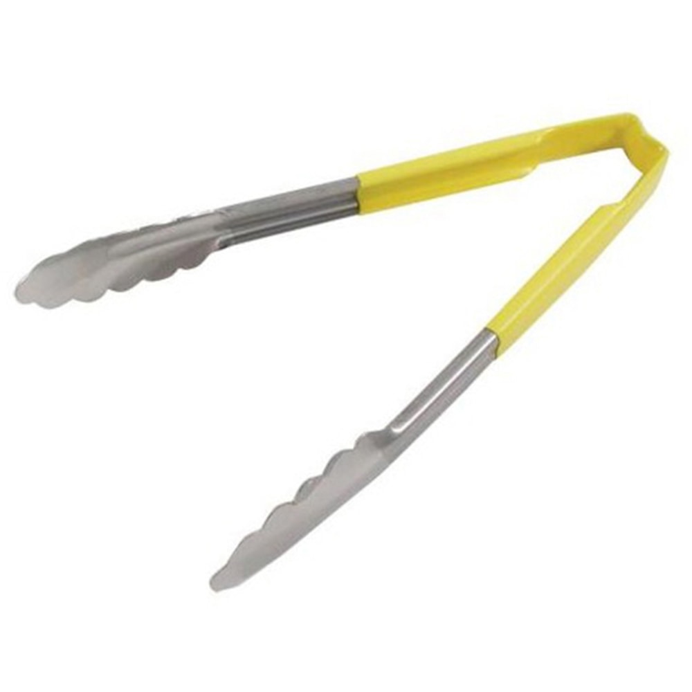 Vollrath 9inTongs With Antimicrobial Protection, Yellow