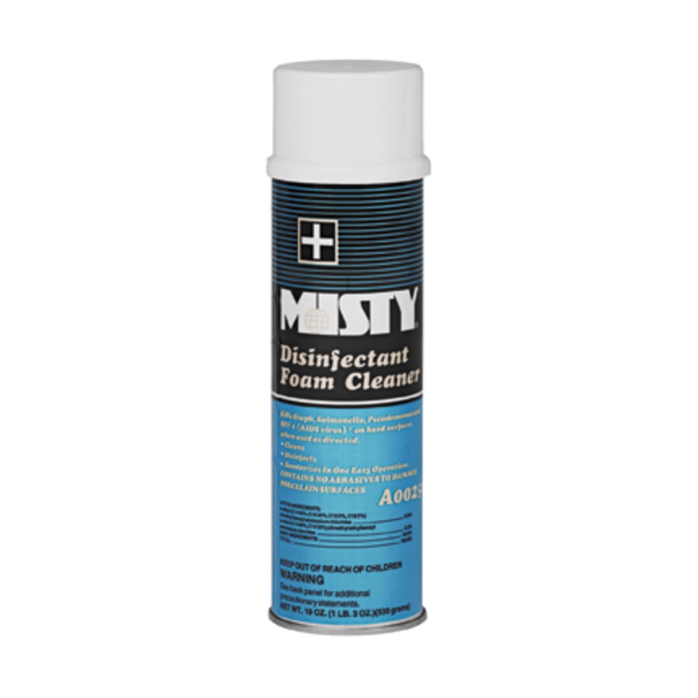 MISTY Disinfectant Foam Cleaner - Concentrate - 19 fl oz (0.6 quart) - Clean Scent Width - 12 / Carton - Disinfectant, Deodorize