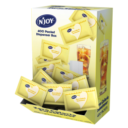 nJOY Sucralose Packets With Dispenser, Yellow, Box Of 400