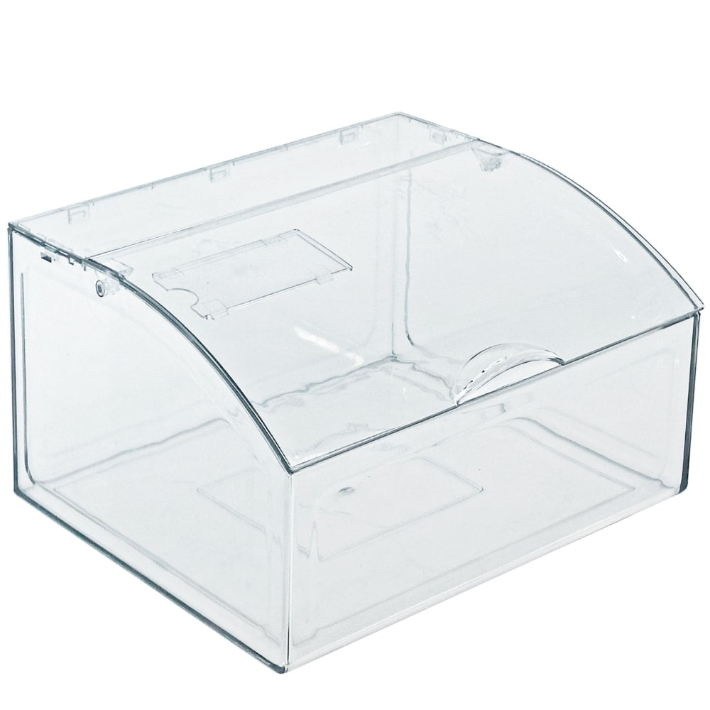 Azar Displays Large Candy Bin With Hinged Lid, 7-1/4inH x 11-3/4inW x 11-3/4inD, Clear