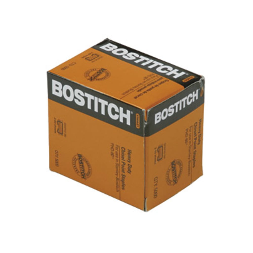 Bostitch PHD-60 Stapler Heavy Duty Premium Staples - Heavy Duty - Holds 60 Sheet(s) - Chisel Point - Silver - 5000 / Box