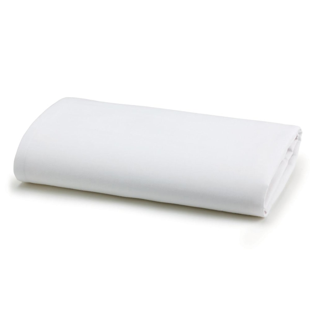 Medline Soft-Fit Knitted Flat Sheets, With Gusset, 15inH x 32inW x 84inD, White, Pack Of 12