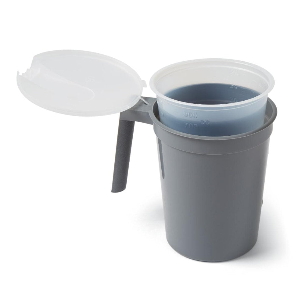 Medline Water Pitcher Set, 32 Oz, Graphite, Pack Of 40