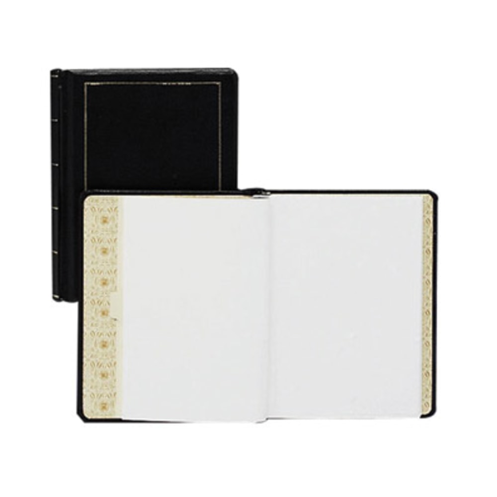 Wilson Jones Minute Book, Legal Size 8 1/2inx14in, 250 Pages, Black - 125 Sheet(s) - 28 lb - Sewn Bound - Legal - 8 1/2inx14in Sheet Size - Black Cover