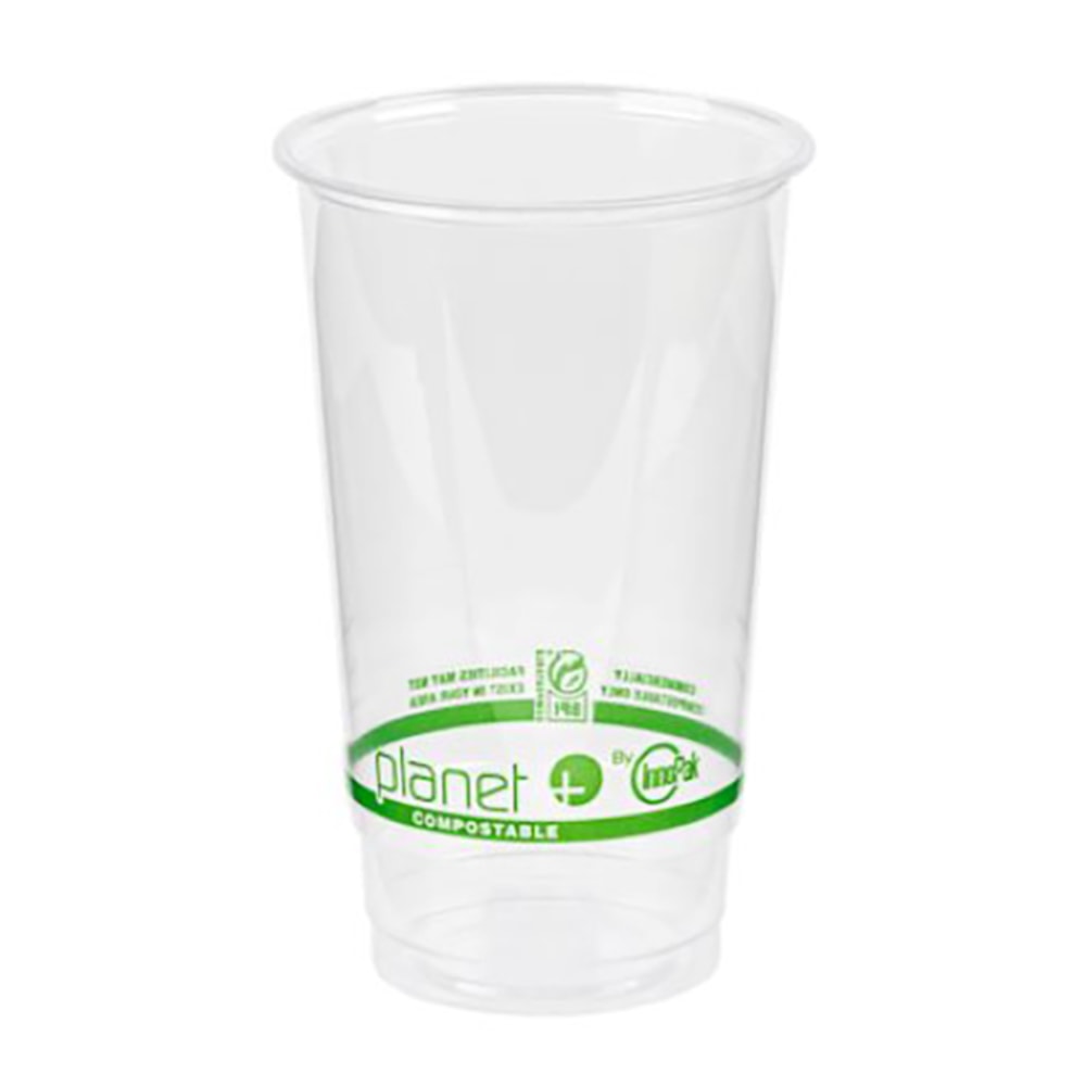 StalkMarket Planet+ Compostable Cold Cups, 24 Oz, Clear, Pack Of 1,000 Cups