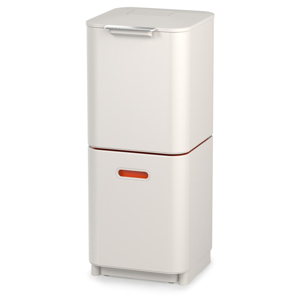 Joseph Joseph Totem Vertical Waste And Recycling Bin, 40 Liters, Stone