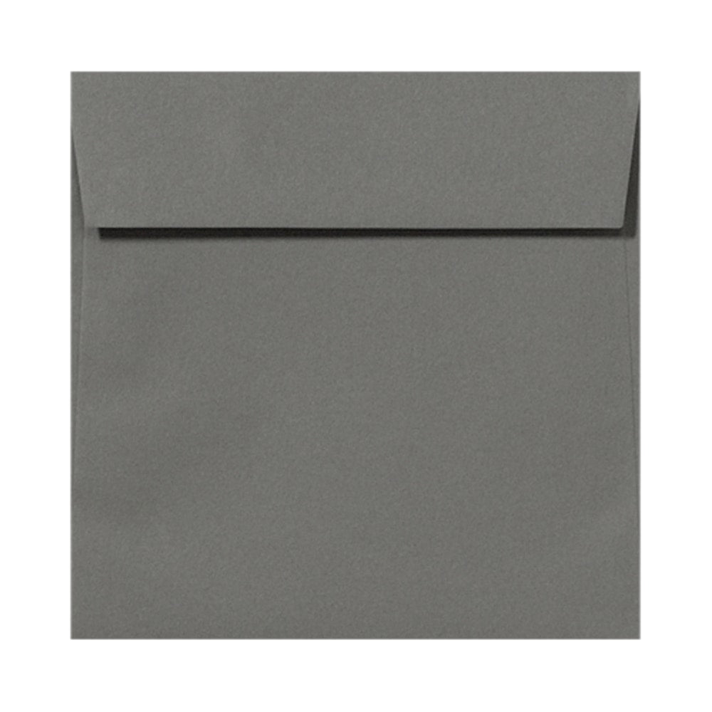 LUX Square Envelopes, 5 1/2in x 5 1/2in, Peel & Press Closure, Smoke Gray, Pack Of 50