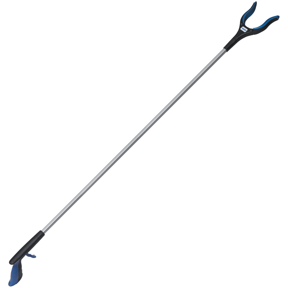 Ettore Grip N Grab Multipurpose Pickup Tool - 50in - Blue, Black - Rubber, Aluminum, Plastic - Rust Proof, Comfortable Grip, Lightweight - 1 Each