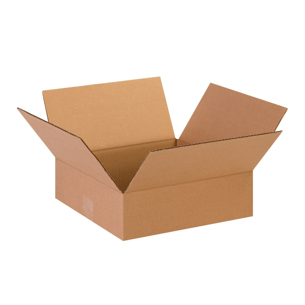 Partners Brand Flat Corrugated Boxes, 13in x 13in x 4in, Kraft, Pack Of 25
