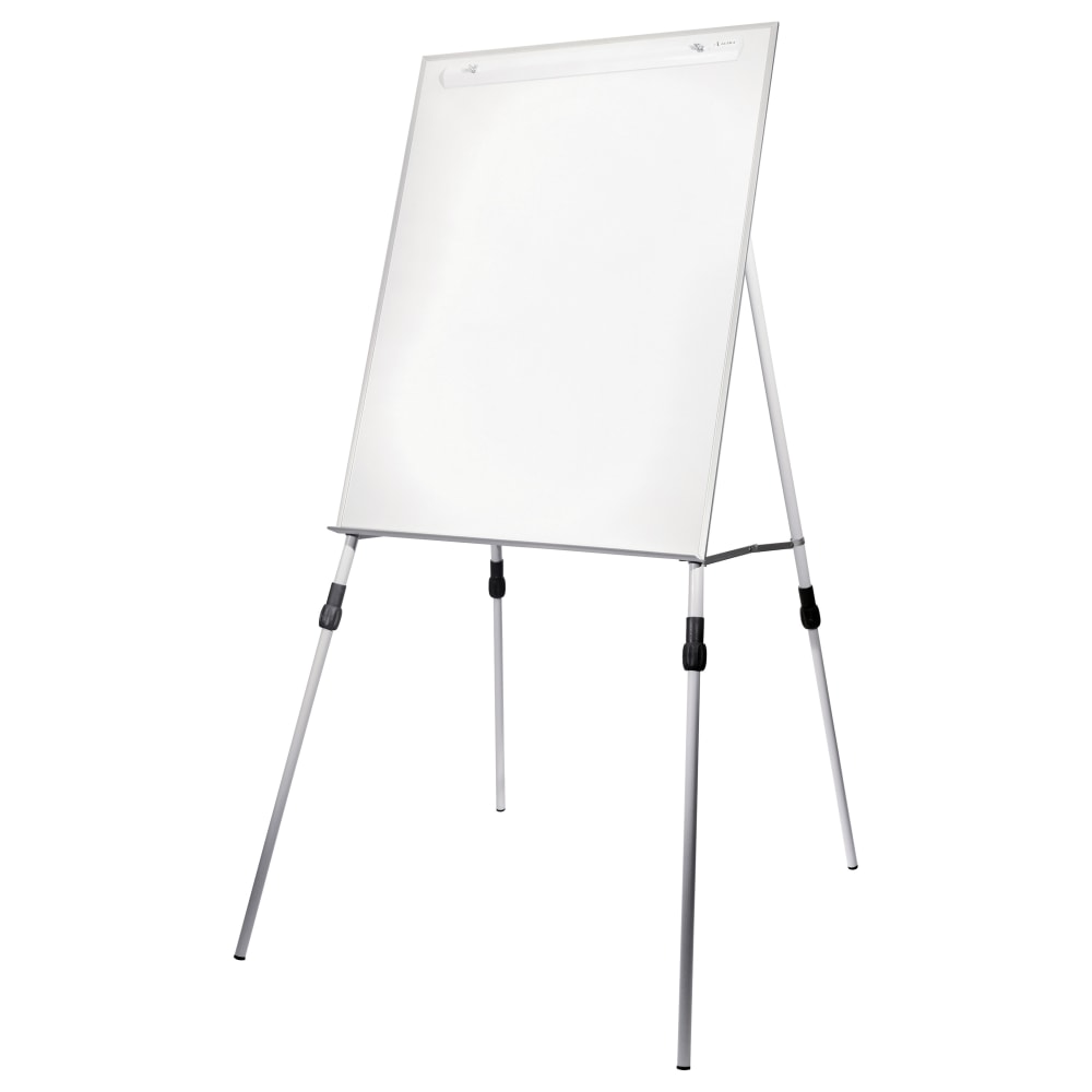 Flipside Multi-use Dry-Erase Easel Stand - 27.5in (2.3 ft)x 32in (2.7 ft) - White Surface - Aluminum Frame - Rectangle - Floor Standing, Tabletop