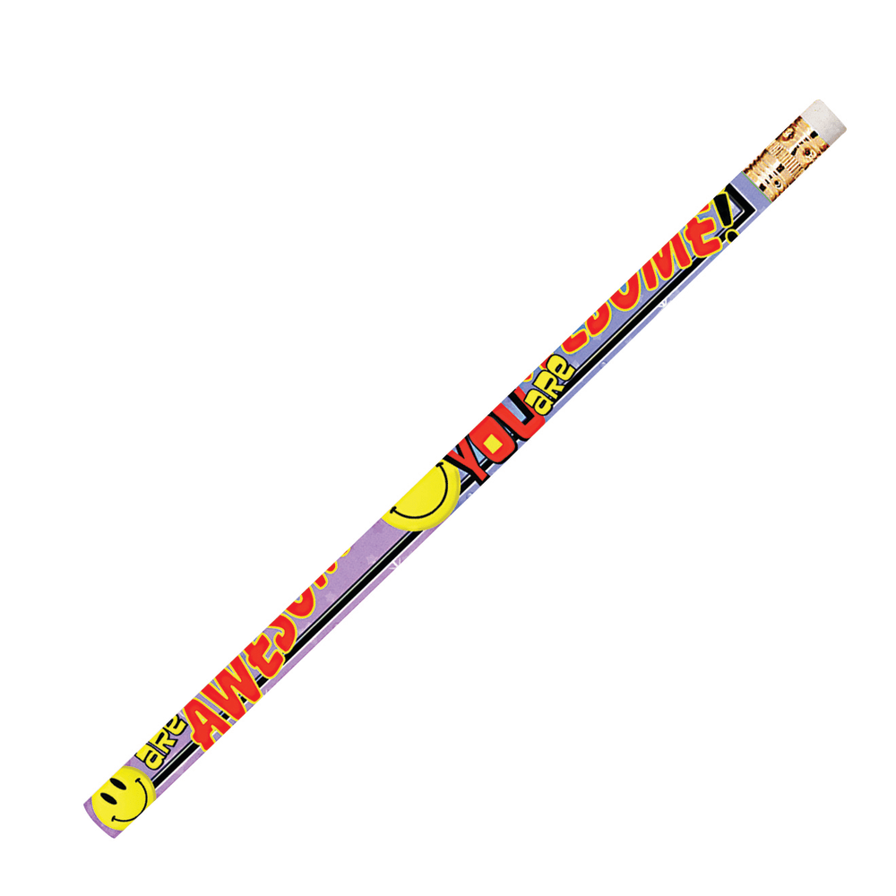 Musgrave Pencil Co. Motivational Pencils, 2.11 mm, #2 Lead, You Are Awesome, Multicolor, Pack Of 144