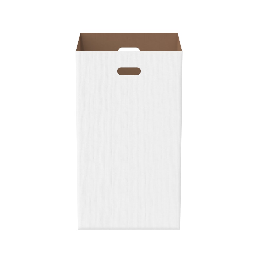 Gritt Commercial 40-Gallon Corrugated Cardboard Trash/Recycling Waste Containers, White, Pack Of 10 Containers