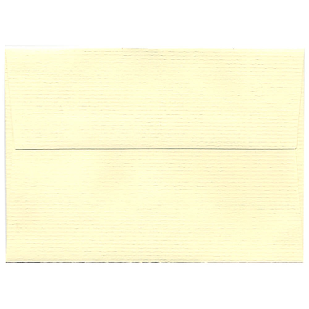 JAM Paper Booklet Envelopes (Strathmore Paper), #4 Bar (A1), Gummed Seal, Light Strathmore Ivory, Pack Of 25