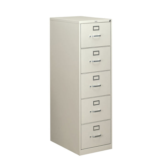 HON 310 26-1/2inD Vertical 5-Drawer Legal-Size File Cabinet, Light Gray