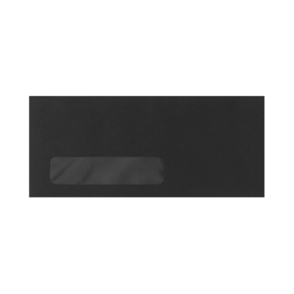 LUX Window #10 Envelopes, Botton Left Window, Gummed Seal, Midnight Black, Pack Of 1,000