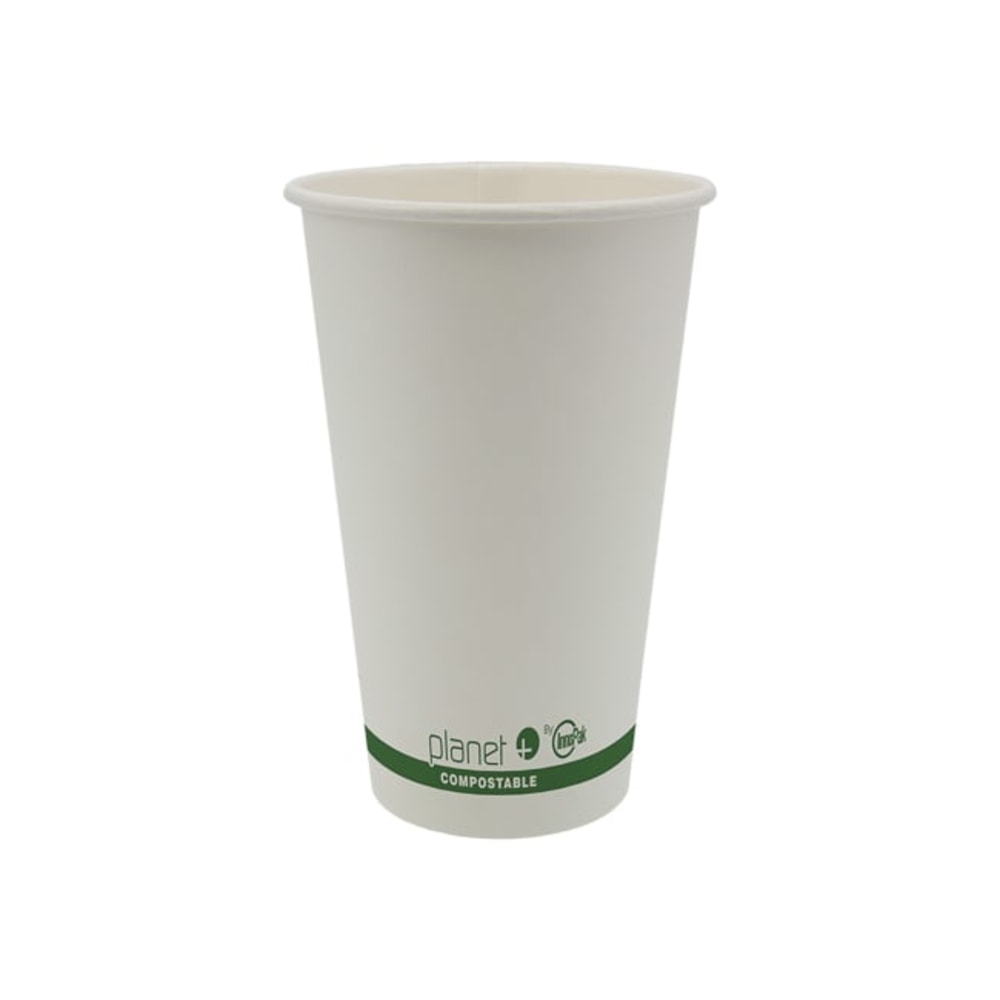 StalkMarket Planet+ Compostable Hot Cups, 16 Oz, White, Pack Of 1,000 Cups