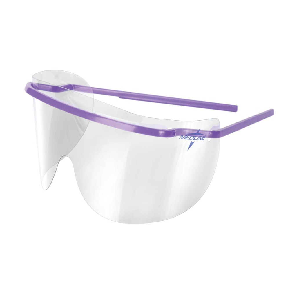 Medline Safety Glasses, Assorted Frame Colors, Clear Lenses, Pack Of 50