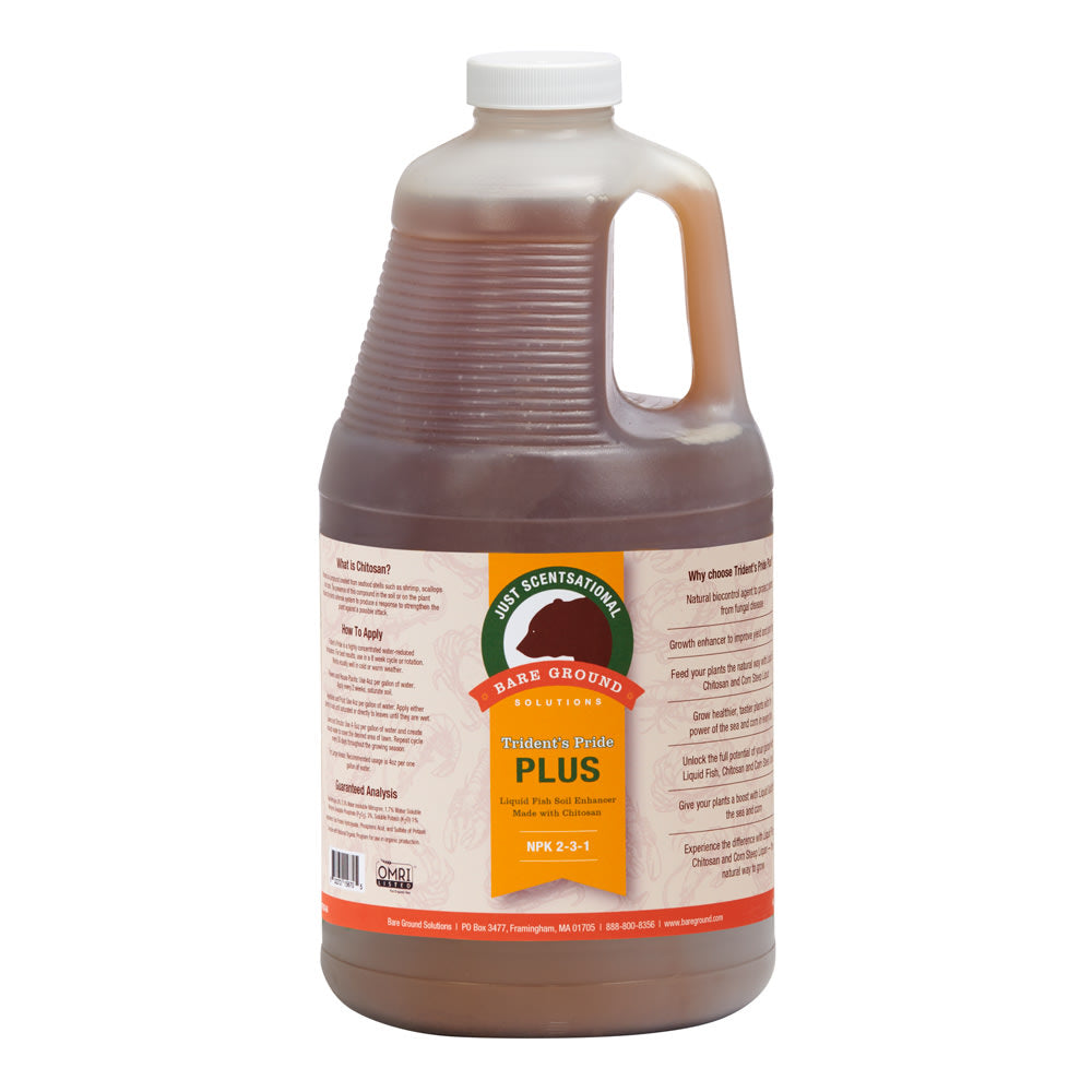 Just Scentsational Tridents Pride Plus Liquid Fish Soil Enhancer With Brown Algae And Chitosan, 0.5 Gallons