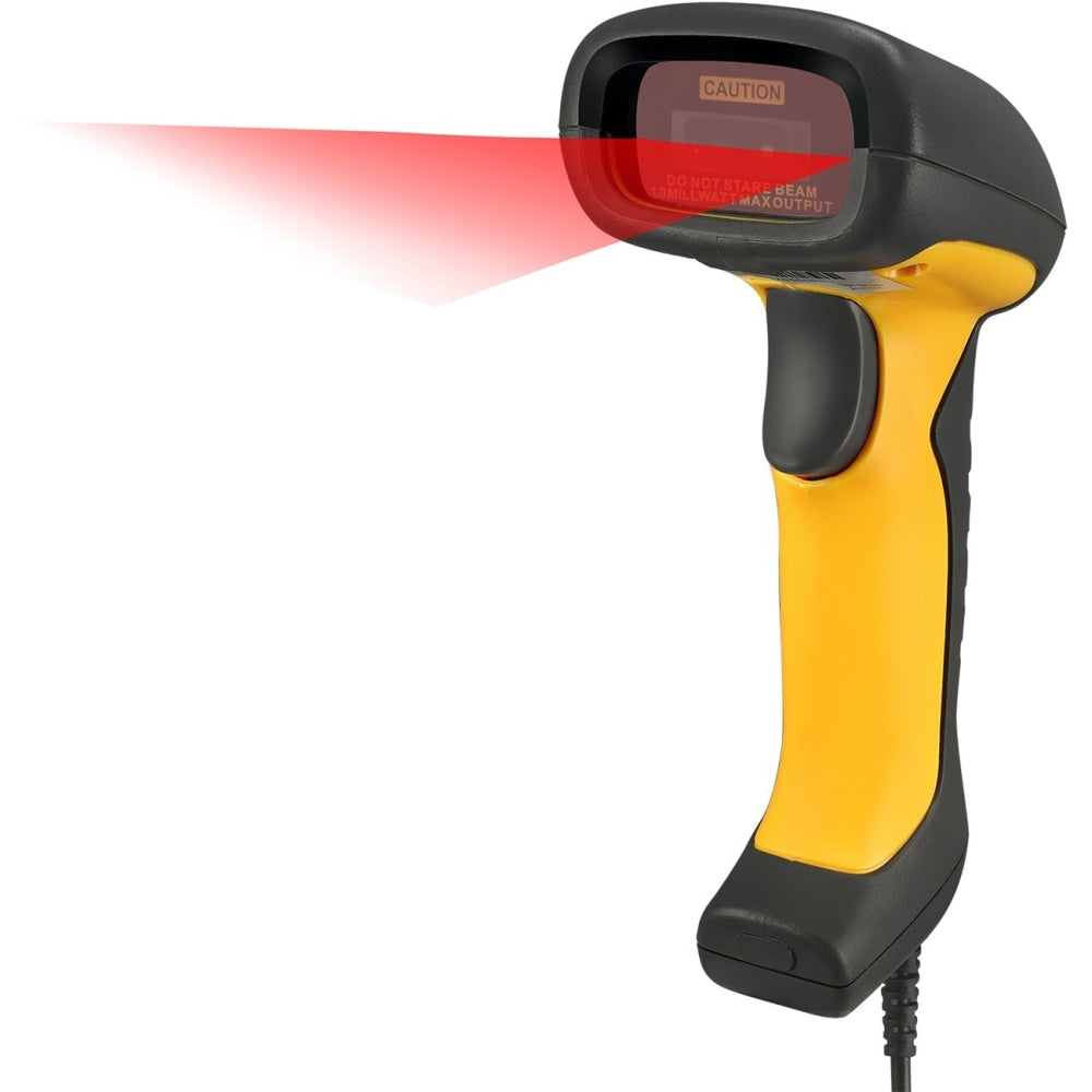 Adesso NuScan 5200T USB 2D Waterproof Industrial Handheld Barcode Scanner, Black/Yellow