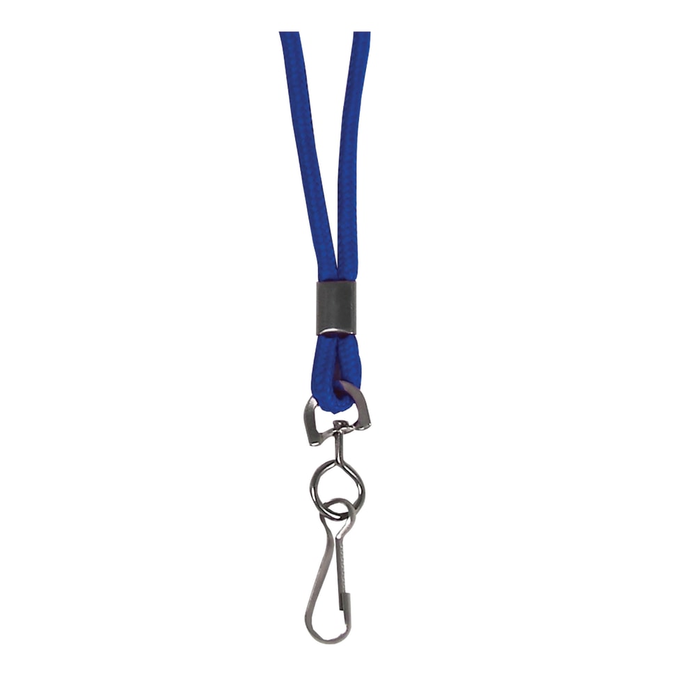 C-Line Standard Lanyards With Swivel Hooks, 36inL, Blue, Pack Of 24