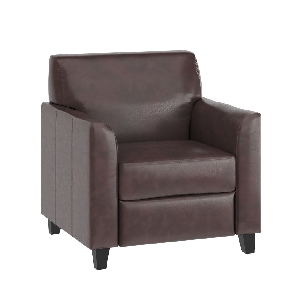 Flash Furniture Hercules Diplomat Series Leathersoft Chair, Brown