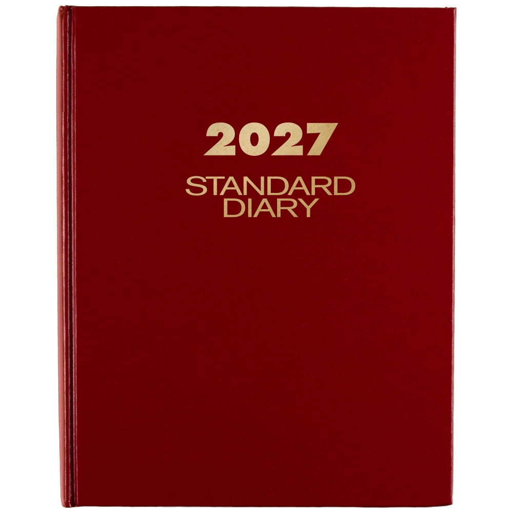 AT-A-GLANCE Standard Diary 2027 Daily Diary, Red, Medium, 7 1/2in x 9 1/2in