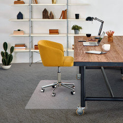 Floortex Advantagemat Phthalate Free Vinyl Rectangular Chair Mat for Carpets up to 1/4in, 36in x 48in, Clear