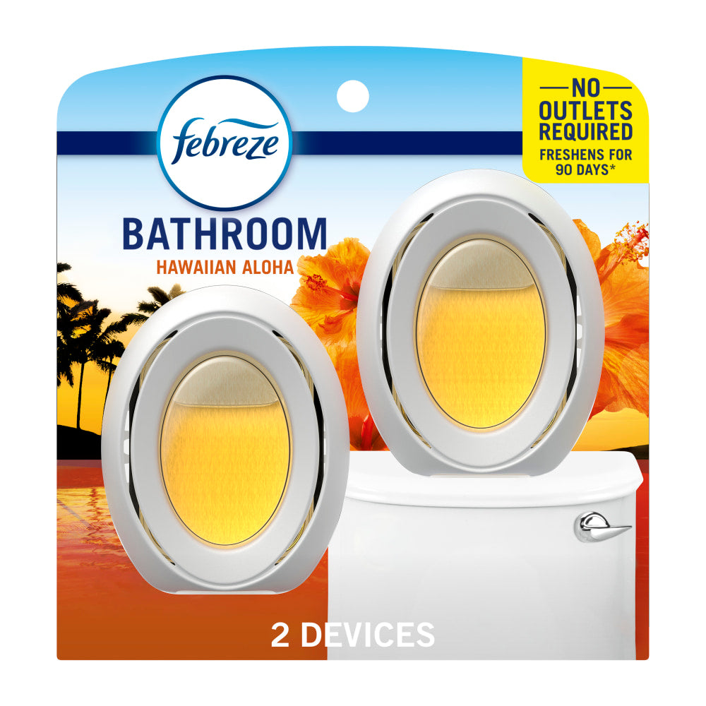 Febreze Small Spaces Air Fresheners, Hawaiian Aloha Scent, 0.5 Oz, Pack Of 2 Air Fresheners