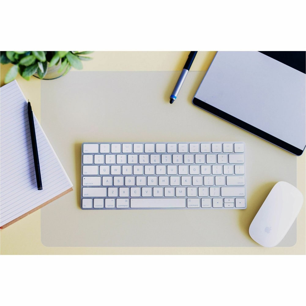 Floortex Desktex Polycarbonate Desk Pad 17in x 22in  Clear Rectangular Polycarbonate Desk Pad  22in L x 17in W x 0.03in D