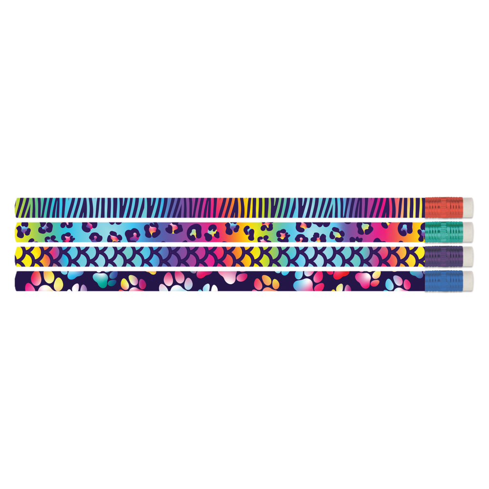 Musgrave Pencil Company Motivational Pencils, Animal Color Creations, 12 Per Pack, Set Of 12 Packs
