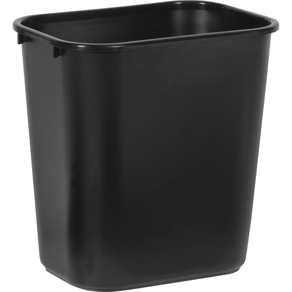 Rubbermaid Commercial 28 QT Medium Deskside Wastebaskets, 7 Gal Capacity, Rectangular, Black