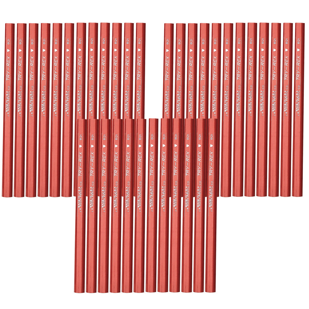 J.R. Moon Pencil Co. Try Rex Pencils, Jumbo, 2.11 mm, #2 Lead, Red, Pack Of 36