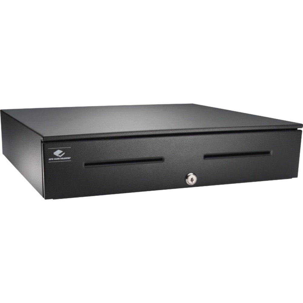 apgHeavy- Duty Point of Sale Cash Drawer | Series 4000 JB320-BL1820-C - 5 Bill - 5 Coin - 2 Media Slot - Printer Driven - Black