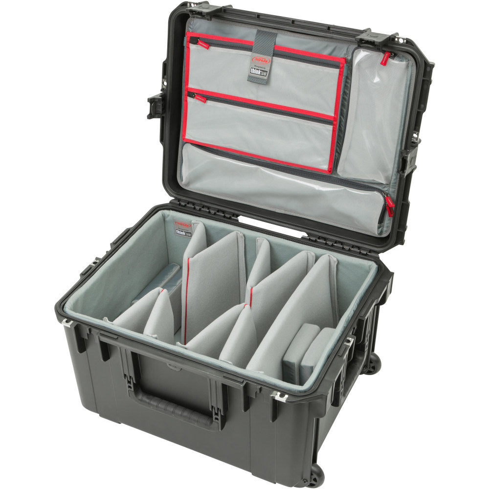 SKB Cases iSeries Protective Case With Padded Dividers And Wheels, 12-3/8in x 21in x 16in, Gray