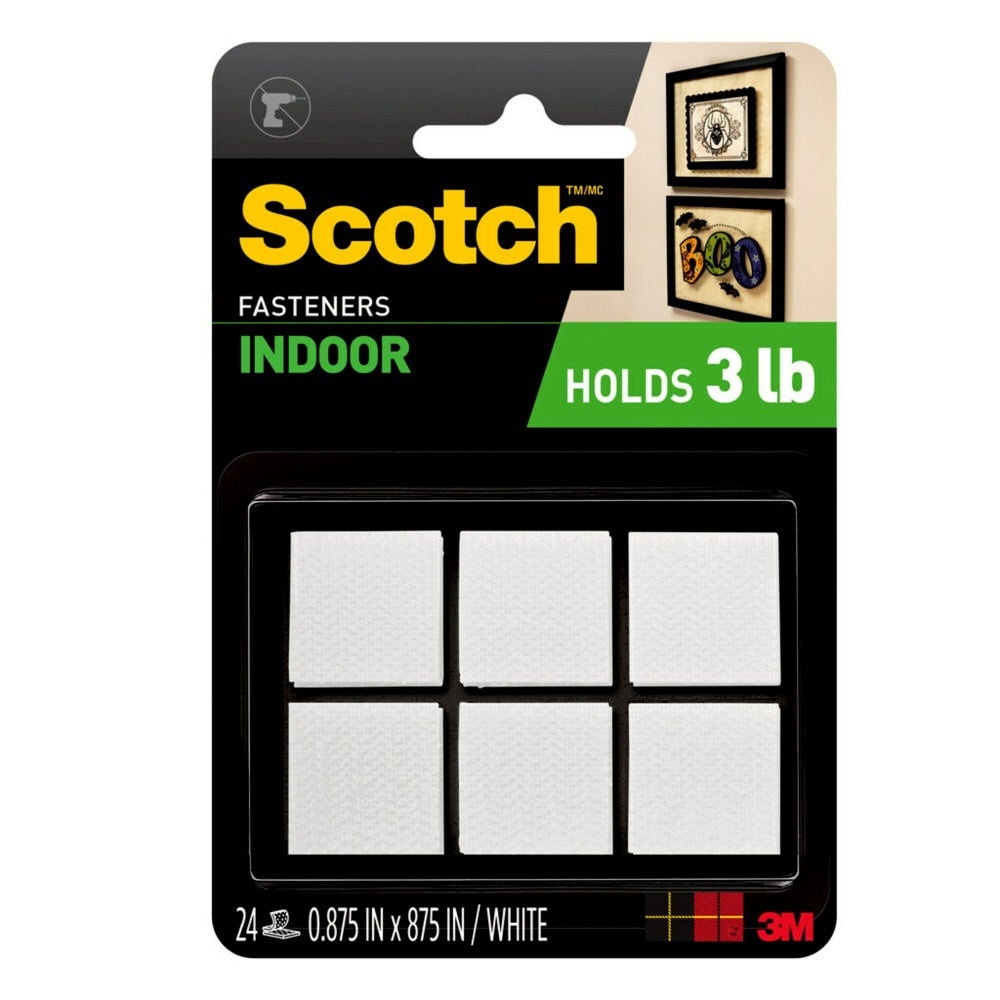 Scotch Indoor Fasteners , 7/8 in x 7/8 in (22 mm x 22 mm), RF7120X