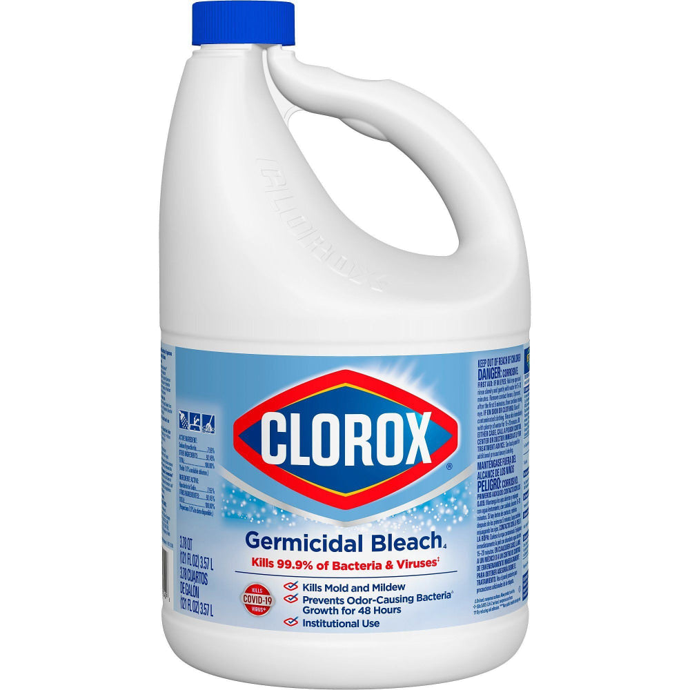 Clorox Germicidal Bleach Concentrate, Regular Scent, 121 Oz, White