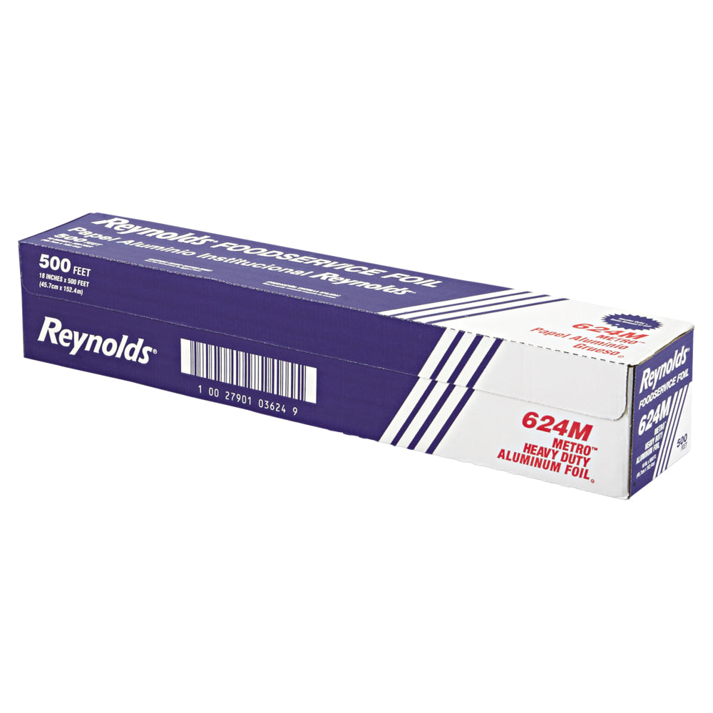Reynolds Wrap Metro Aluminum Foil, Heavy-Duty Gauge, 18in x 500ft, Silver