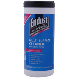 Endust For Electronics Antistatic Pop-Up Wipes, 6in x 6in, Pack Of 70 Wipes
