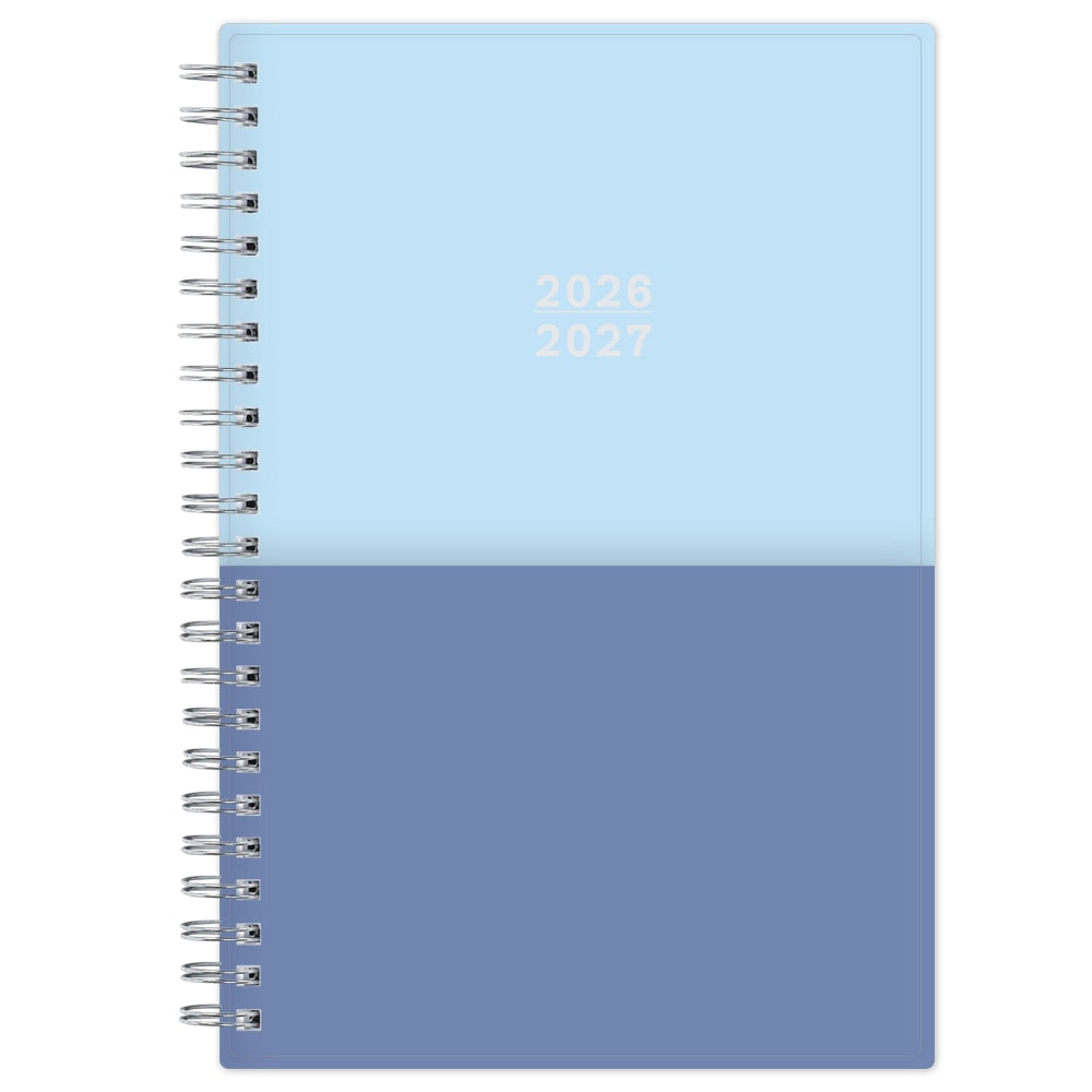 Planning Calendar BS Blues PP Double Pockets 5x8 AY26-27