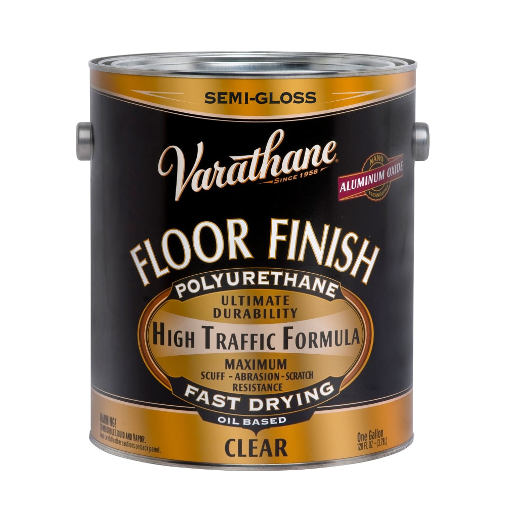 Varathane Floor Finish Polyurethane, 275 VOC, 1 Gallon, Clear Semi-Gloss, Pack Of 2 Cans