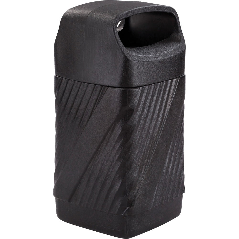Safco Twist Waste Receptacle - 32 gal Capacity - Removable Lid, Durable, UV Resistant, Fade Resistant - 9371BL