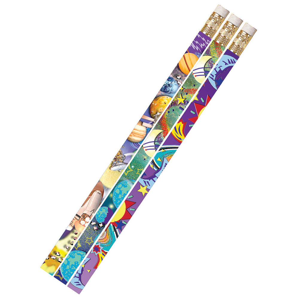 Musgrave Pencil Co. Inc. Motivational Pencils, Galaxy Galore, 12 Pencils Per Pack, Set Of 12 Packs