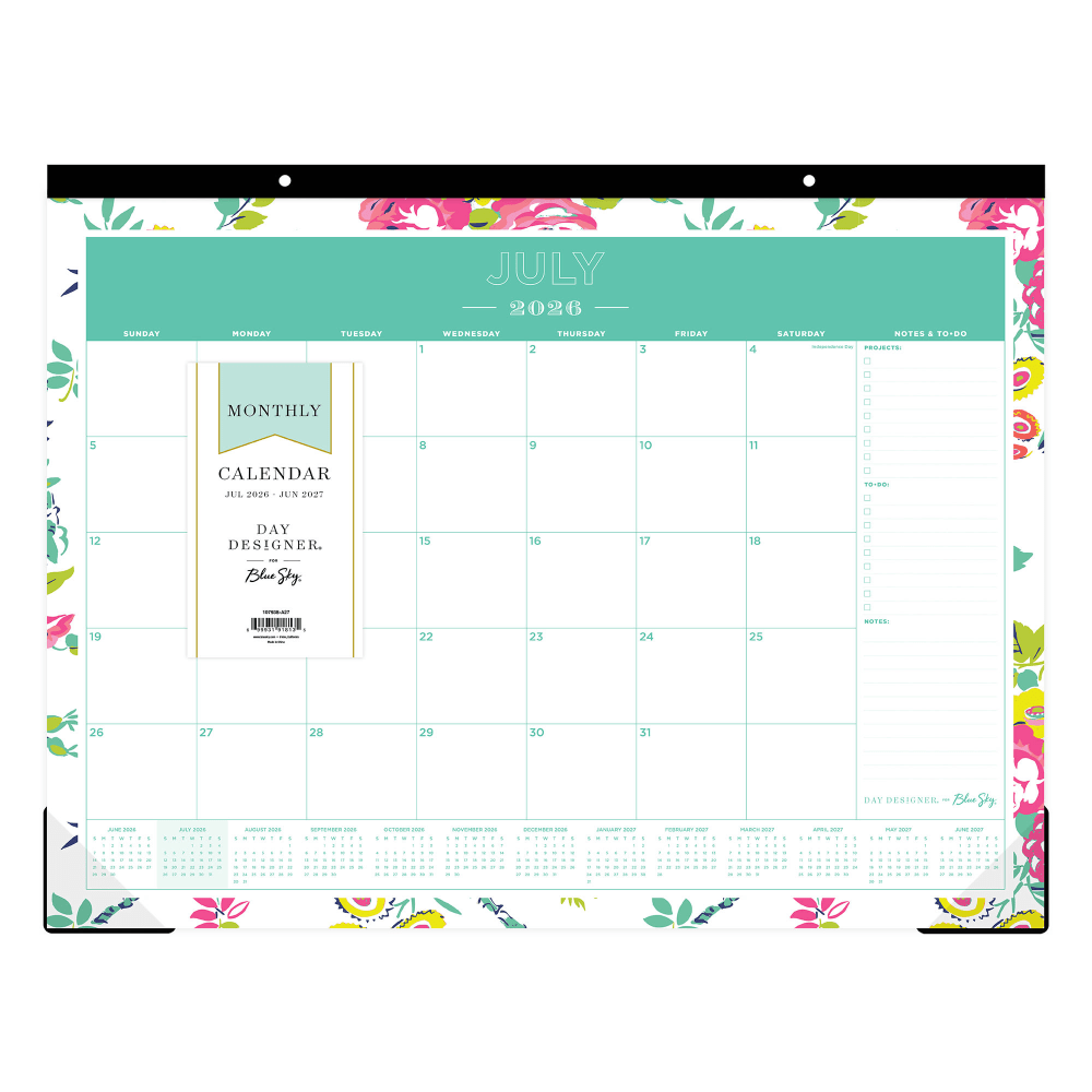 Desk Pad Planning Calendar DD Peyton White - 22x17 AY26-27 Monthly