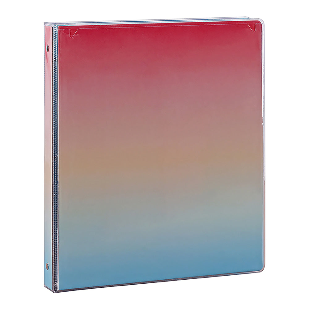 Office Depot Fashion 3-Ring Binder, 1in Round Rings, Ombre Sunset
