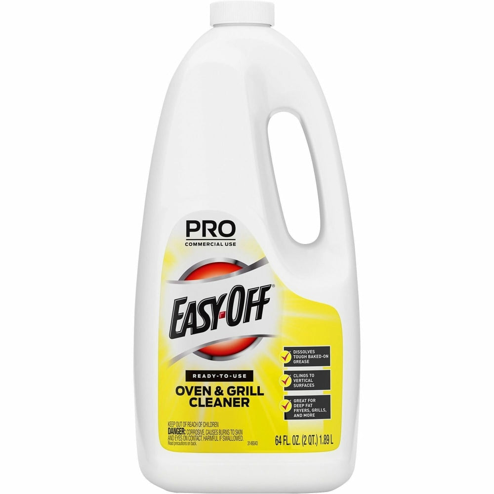 Easy-Off Oven/Grill Cleaner - 64 fl oz (2 quart) - Non-flammable - Clear Bottle - 1 Each
