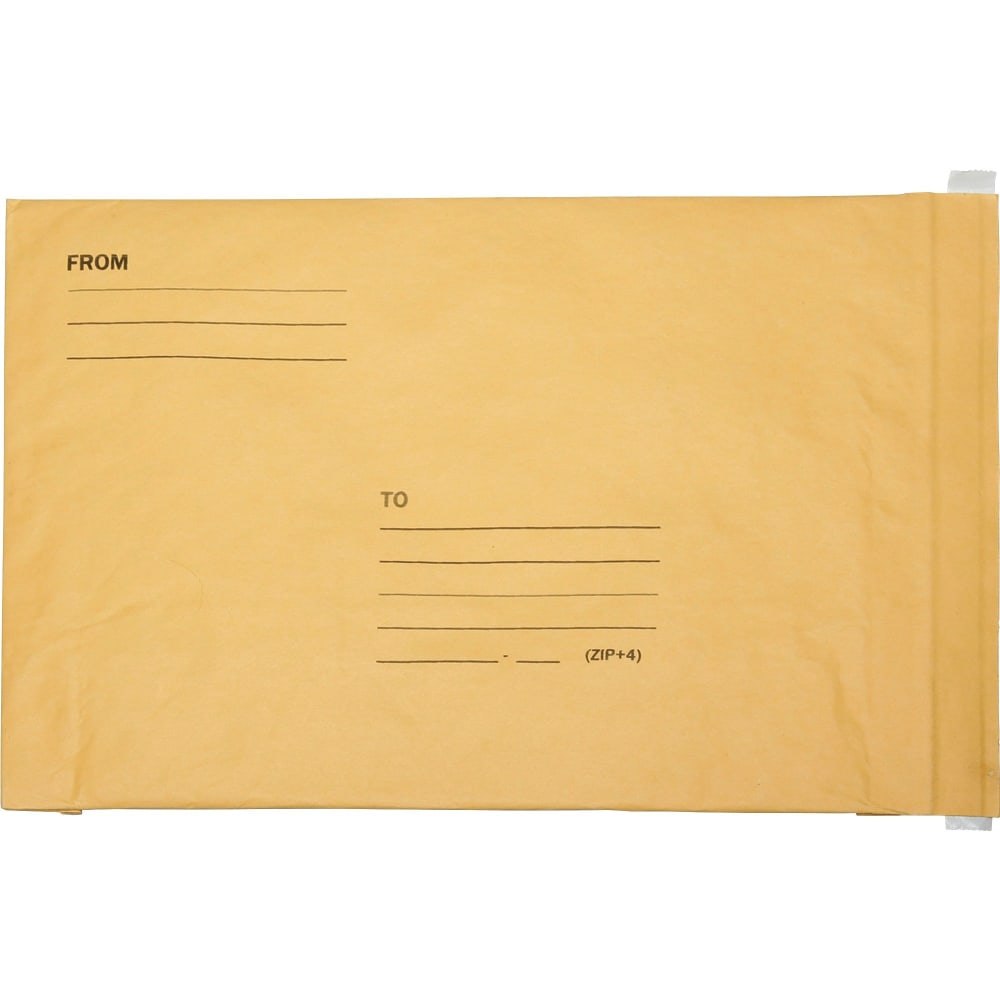 SKILCRAFT Kraft Lightweight Cushioned Mailers, 10 1/2in x 16in, Kraft, Pack Of 100 (AbilityOne 8105-00-117-9879)