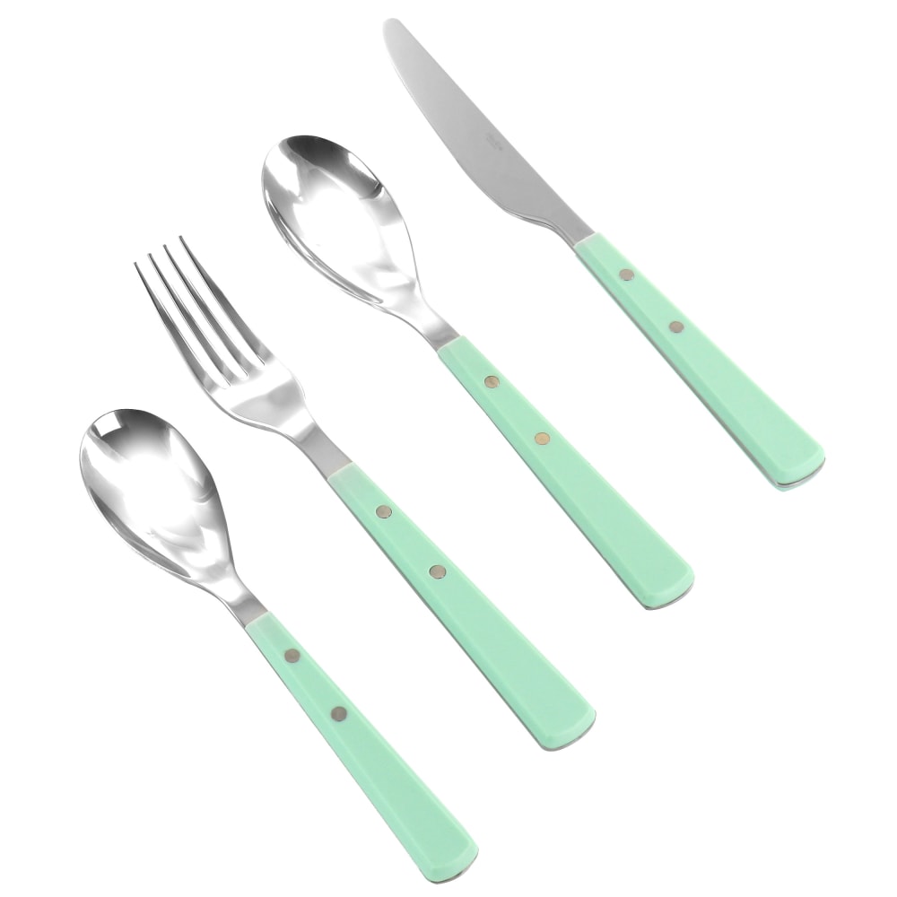 Martha Stewart Garden Cottage Stainless Steel Flatware Set, Mint
