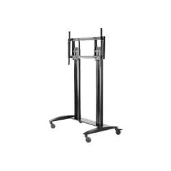 Peerless-AV SmartMount Flat Panel Cart For 55in-98in Displays, 68.4inH x 46inW x 29inD, Black