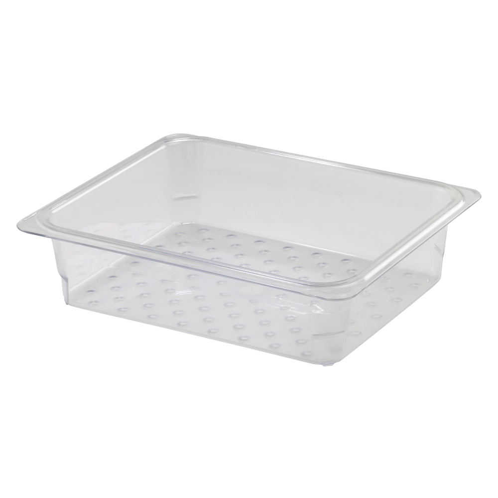 Cambro Camwear GN 1/2 Size 3in Colander Pans, Clear, Set Of 6 Pans