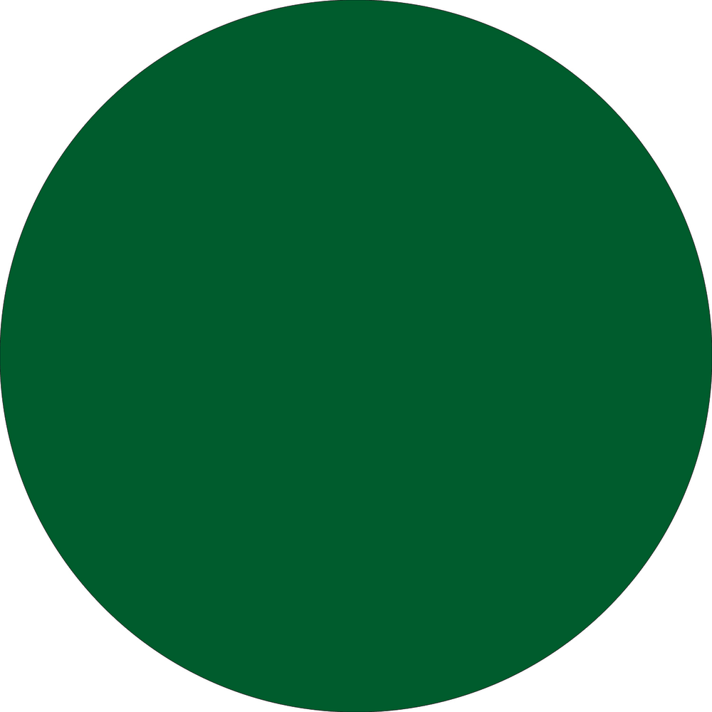 Tape Logic Removable Round Color Inventory Labels, DL614D, 3in, Green, Pack Of 500